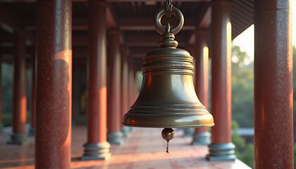 Historic Bell Symbolizing Tradition and Harmony in a Cultural Setting