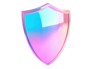 Cybersecurity Shield: Pastel Rainbow Gradient Protection Icon