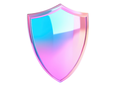 Cybersecurity Shield: Pastel Rainbow Gradient Protection Icon