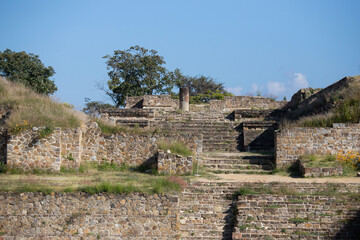 Conjunto Vertice Geodesico at the ancient archaeological ruins of Monte Alban in the Oaxaca region...