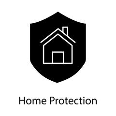 Home Protection – Shield with House Representing Residential Security