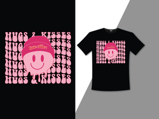 hugs and kisses Valentine's T-shirt design