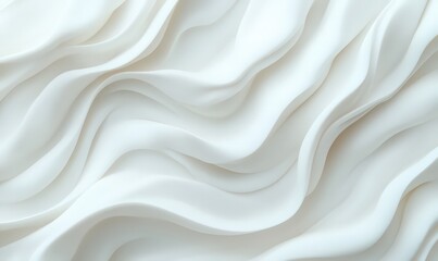 Fototapeta premium Abstract White Wave Background Soft Texture and Smooth Curves