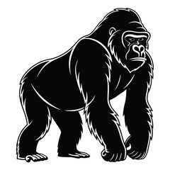 Jungle Gorilla Silhouette Art