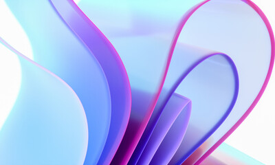3d rendering of abstract digital layered crystal glass background. digital technology concept.