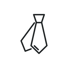 Necktie Icon with Editable Stroke
