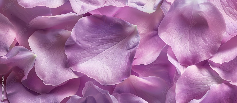 Poster delicate lilac rose petals with soft wavy patterns softly layered on a light background, creating a 