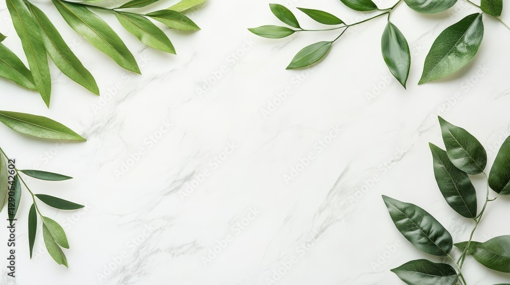 Poster fresh green plant in a minimalistic indoor setting with sunlight streaming through the windows creat