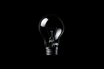 Lightbulb on Black Background. Inspiration, Idea, Creativity, Innovation concept