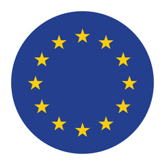 European Union flag circle icon vector illustration design