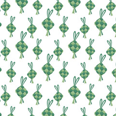ketupat eid al fitri seamless pattern