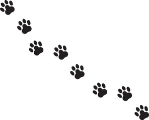 可愛い肉球の足跡　背景素材