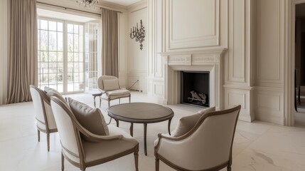 Spacious Modern Living Room With Elegant Decor and Abundant Natural Light in a Contemporary Home Setting