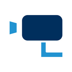 Cctv Blue Color Icon