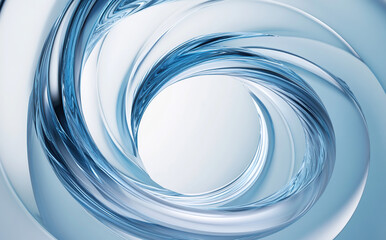 Abstract Blue Glass Spiral Design