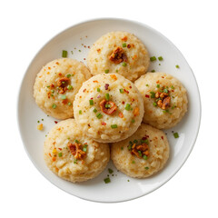 transparent background Walnut & Garlic Potato Cakes