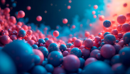 Bright holographic background, pastel pink, blue and purple bubbles, soft flowing texture, high resolution