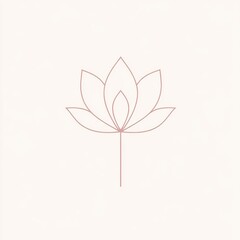 Minimalist flower logo in soft pastel shades for beauty brand