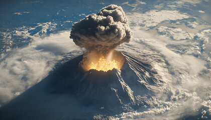 Volcanic Eruption from Space