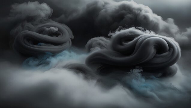 Serpentine Fog Clouds Evoking Mystery and Unease