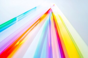 Bright, vivid streaks of colors burst against a clean white background, blending beautifully to form a lively and dynamic composition that sparks joy and creativity