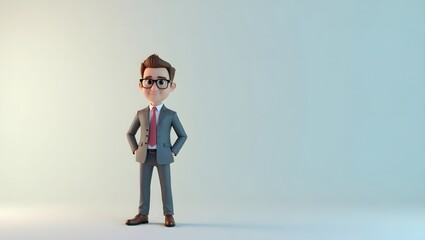 Fototapeta premium 3D RENDER OF CARTOON BUSINESSMAN