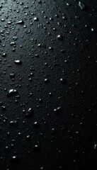 Fototapeta premium Deep, glossy black leather; fine grain visible , elegant, shiny