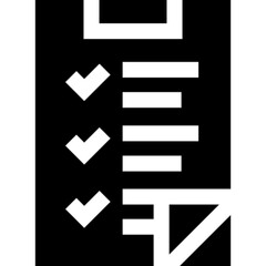 Minimalist planning icon in SVG format, featuring a calendar and checklist glyph symbol. Ideal for project management, scheduling, organization, and goal-setting designs.

