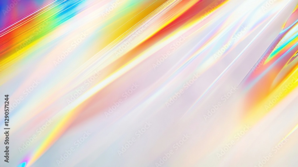 Aufkleber a lively array of rainbow hues glides gracefully across a clean white canvas, creating a stunning vi