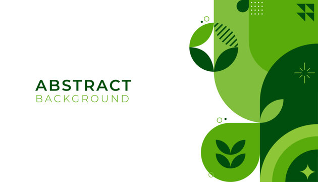 Abstract geometric green presentation design. Template Vector Green colors. Background, Banner, Brochure, Flyer, Poster, Website. Vector template