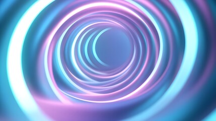 Naklejka premium Abstract Artistic Tunnel in Blue and Pink Light Creating a Dreamlike Vibe