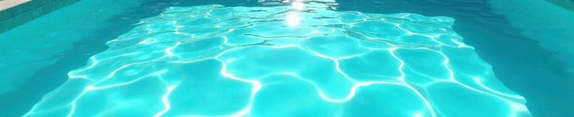 Obraz premium Sunlit turquoise pool water, gentle ripples, calm surface, serenity, blue, texture