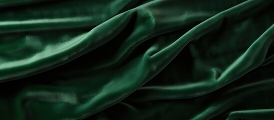 Obraz premium Deep green velvet fabric featuring a dense short pile texture with smooth waves and subtle sheen, perfect for luxurious backgrounds and designs.