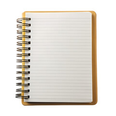 Blank Spiral Notebook: Stock Photo isolated on transparent background
