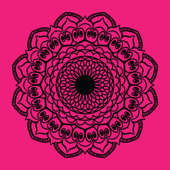  Black Shape Mandala Round Ornaments Design 