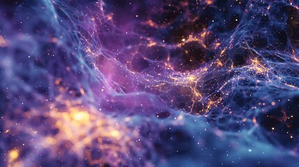 Fototapeta premium Stunning Abstract Cosmic Visualization of Stars, Galaxies, and Nebulae in Deep Space