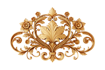 Elegant Baroque Gold Ornament Vintage Floral Decorative Design