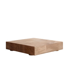 Square Wooden Block Product Display Stand Minimalist Design