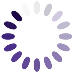 Circular Loading Animation in Purple Tones