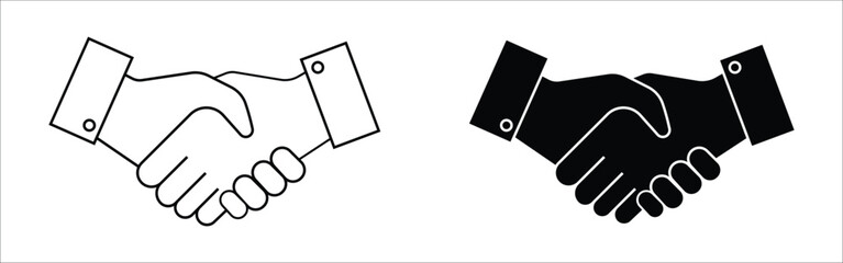 handshake and agreement icon. vector illustration
