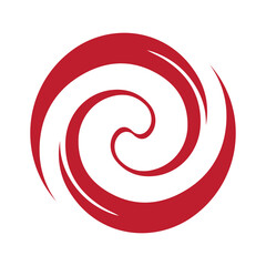 Hurricane symbol, abstract icon vector illustration