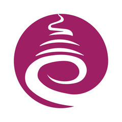 Obraz premium Abstract spiral icon on white background for graphic and web design.