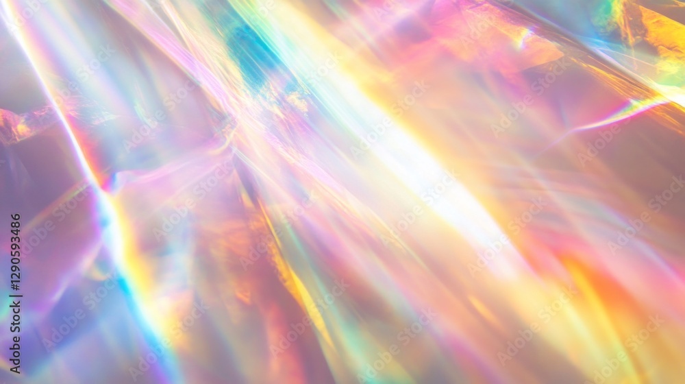 Poster Bright colors swirl and interweave against a pristine white background, creating a dynamic and mesmerizing display of vibrant hues. This radiant spectacle captures the joy of light in motion