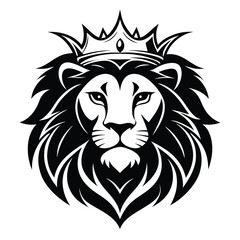 Fototapeta premium Roaring Lion Silhouette Logo