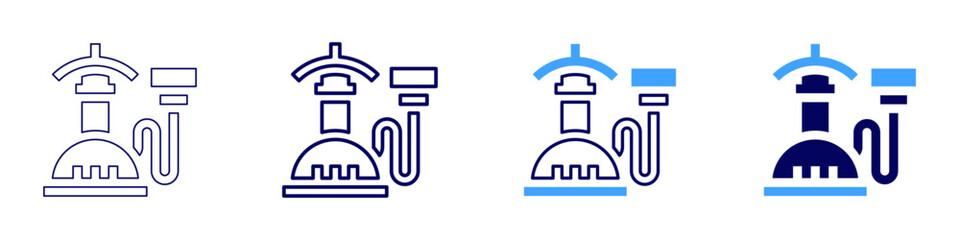 Cleaning air purifiers icon in 4 different styles. Thin Line, Line, Bold Line, Duotone. Duotone style. Editable stroke