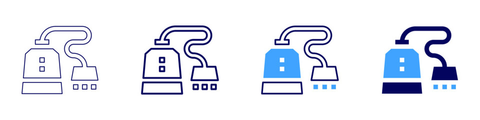 Cleaning equipment rental icon in 4 different styles. Thin Line, Line, Bold Line, Duotone. Duotone style. Editable stroke