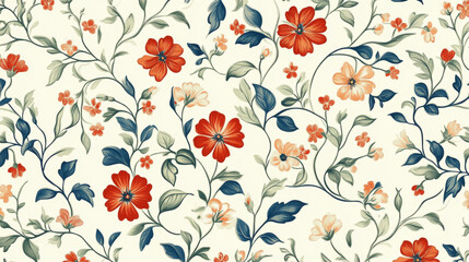 Vector damask vintage seamless pattern background.