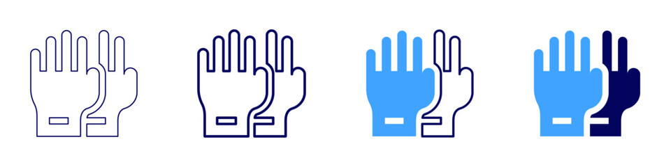 Cleaning kitchen countertops icon in 4 different styles. Thin Line, Line, Bold Line, Duotone. Duotone style. Editable stroke