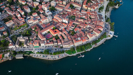 Stunning aerial view of Verbanias lakeside charm and vibrant community