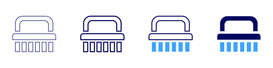 Cleaning routine icon in 4 different styles. Thin Line, Line, Bold Line, Duotone. Duotone style. Editable stroke